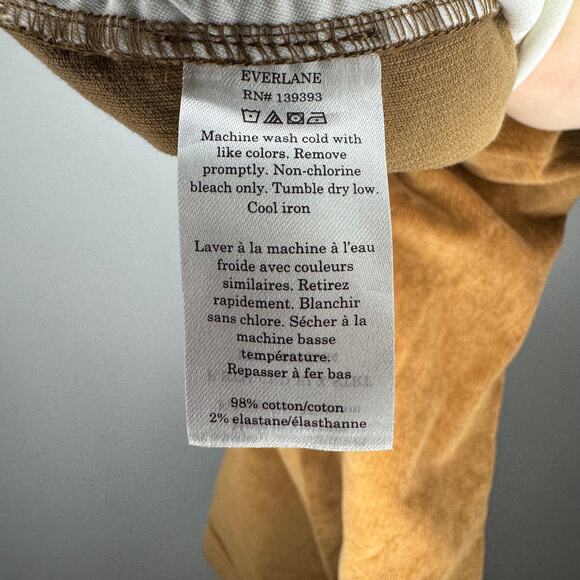 NWT EVERLANE The Corduroy Wide-Leg Pant Toasted Coconut Brown 4 - Picture 5 of 5